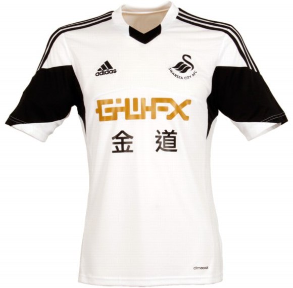 13-14 Swansea City Home White Jersey Shirt - Click Image to Close